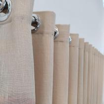 Cortina Para Janela Porta Sala Quarto Voil Gaze De Linho Com Forro Blackout P/ Varão 2,00x2,40 Cortina Para Janela Porta Sala Quarto Voil Gaze De Linho Com Forro Blackout P/ Varão 2,00x2,40