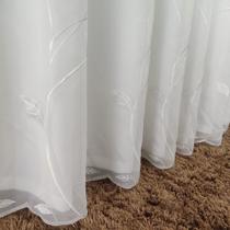 Cortina Para Janela/Porta Voal/Voil Bordada Branca Com Forro Mcirofibra 4,00x2,60 Cortina Para Janela/Porta Voal/Voil Bordada Branca Com Forro Mcirofibra 4,00x2,60