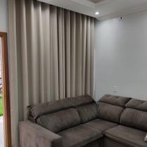 Cortina Para Janela/Quarto/Sala Voil Gaze De Linho Com Forro Blackout Alto Padrão P/ Varão 4,00x2,50 Cortina Para Janela/Quarto/Sala Voil Gaze De Linho Com Forro Blackout Alto Padrão P/ Varão 4,00x2,50