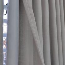 Cortina Para Pé Direito Alto Voil Linho Forro Blackout 5,00x3,10 Cortina Para Pé Direito Alto Voil Linho Forro Blackout 5,00x3,10