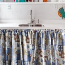 Cortina para Pia Cozinha Oxford Estampada 140x80cm Lavável e Não Precisa Passar Cortina para Pia Cozinha Oxford Estampada 140x80cm Lavável e Não Precisa Passar