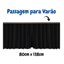 Cortina Para Pia De Cozinha E Tanque 80X138Cm Preto