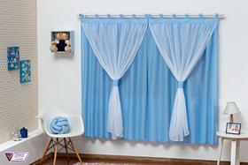 Cortina para quarto 2,00 x 1,70 voal forrada bebê infantil menino e menina Cortina para quarto 2,00 x 1,70 voal forrada bebê infantil menino e menina