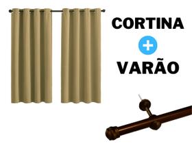 Cortina Para Quarto Com Varão Incluso Kit Completo Oxford