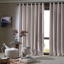 Cortina Para Quarto Corta Luz Tecido Liso Taupe 2.60m x 2.30m Bella Janela