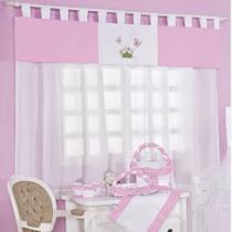Cortina para Quarto de Bebê Alicia 03 peças - Coleção Encanto