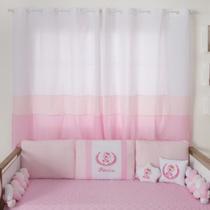 Cortina Para Quarto de Bebê e Infantil Ursa Princesa