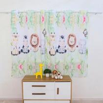 Cortina Para Quarto de Bebê Menina Menino Infantil Light 2 Peças
