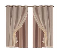 Cortina Para Quarto De Casal PVC Com Voil Liso 2,80 x 1,60