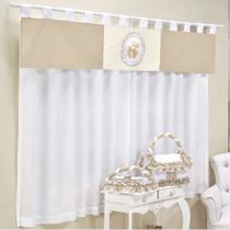 Cortina para Quarto do Bebê Alfi Bege 3 peças - Coleção Encanto Cortina para Quarto do Bebê Alfi Bege 3 peças - Coleção Encanto