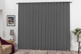 Cortina para Quarto e Sala 3,00x2,50 Com Ilhos Para Varão Cinza Cortina para Quarto e Sala 3,00x2,50 Com Ilhos Para Varão Cinza