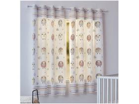 Cortina para Quarto Infantil Carneiros Santista - Londres Pompom 2,8x1,8m
