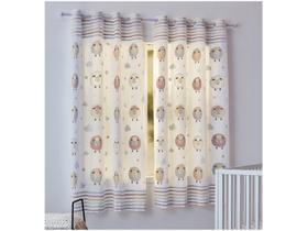 Cortina para Quarto Infantil Carneiros Santista - Londres Pompom 2,8x1,8m Cortina para Quarto Infantil Carneiros Santista - Londres Pompom 2,8x1,8m