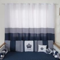 Cortina para Quarto Infantil e Bebê Imperial Marinho