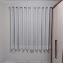 Cortina Para Quarto Sala Voil Gaze De Linho Com Forro Blecaute Blackout 3,00x1,50