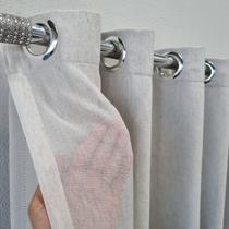 Cortina Para Quarto Suíte Sala Voal Linho Com Forro Blackout 100% Vedação 5,00x2,50