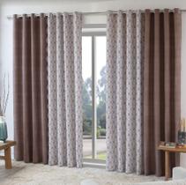 Cortina Para Sala 4,00x2,50m Grande Marrom Seul Sultan