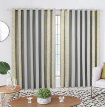 Cortina Para Sala Belém Com Forro Pvc 2,20x2,40 Sultan