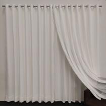 Cortina Para Sala De Voal Linho Forro Microfibra Leve 6,00x2,50 Cortina Para Sala De Voal Linho Forro Microfibra Leve 6,00x2,50