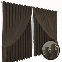cortina para sala e quarto blecaute Jade 8,10 x 2,60 marrom
