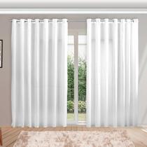 Cortina Para Sala e Quarto Branca Lisa Em Tecido - 4 Metros Cortina Para Sala e Quarto Branca Lisa Em Tecido - 4 Metros