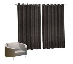 Cortina Para Sala e Quarto Estampada Iriza 180x300 Cortina Para Sala e Quarto Estampada Iriza 180x300