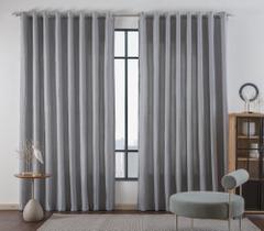 Cortina Para Sala E Quarto Madras 3,00X2,80 Ilhos Bege