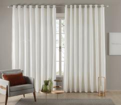 Cortina Para Sala e Quarto Madras 4,00x2,80 Ilhos Cromado.