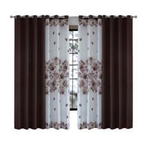 Cortina Para Sala Estampada 3,00x2,50m Horto Sultan Varão