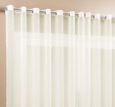 Cortina para Sala ou Quarto 3,00m x 2,30m para varão simples Basic Voil - Palha