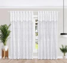 Cortina para Sala Ou Quarto Em Renda Jacquard Linda Cappio 2,20mx2,50m