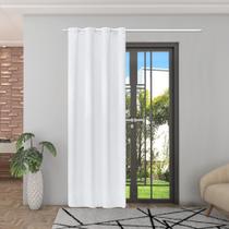 Cortina para Sala ou Quarto Jasmim Folha Única 1,40x2,20M Branco