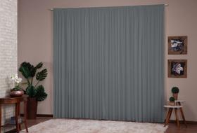 Cortina Para Sala Quarto 2,00X1,70M Cinza