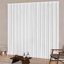 Cortina Para Sala Quarto Em Tecido Oxford Branco 3,00X2,20