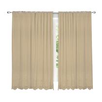 Cortina Para Sala Quarto Escritório Renda Caqui 2,00x1,80m Com Passante Cortina Para Sala Quarto Escritório Renda Caqui 2,00x1,80m Com Passante