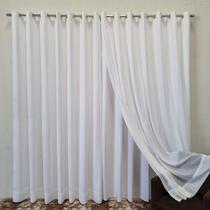 Cortina Para Sala Quarto Fio Linho Gaze Com Forro Alto Padrão Luxo 3,00x2,20 Cortina Para Sala Quarto Fio Linho Gaze Com Forro Alto Padrão Luxo 3,00x2,20
