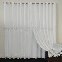 Cortina Para Sala Quarto Janela Longa Linho Guipir Com Forro Microfibra Alto Padrão 5,00x2,60 Cortina Para Sala Quarto Janela Longa Linho Guipir Com Forro Microfibra Alto Padrão 5,00x2,60