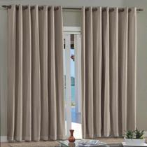 Cortina Para Sala Quarto Pratika Slim 2,4X1,6M Taupe