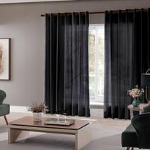 Cortina Para Sala Quarto Roma 300X220 Admirare Cor Preta Cortina Para Sala Quarto Roma 300X220 Admirare Cor Preta