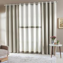 Cortina Para Sala Quarto Rústica Veneza 2,60 x 1,70 m Nude Duas Fibras Com Ilhós Cortina Para Sala Quarto Rústica Veneza 2,60 x 1,70 m Nude Duas Fibras Com Ilhós