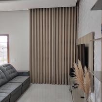 Cortina Para Sala Voil Linho Forro Blackout Pé Direito Alto 5,00x3,10 Cortina Para Sala Voil Linho Forro Blackout Pé Direito Alto 5,00x3,10