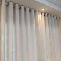 Cortina Para Suíte De Voil Linho Com Forro Microfibra Leve P/ Varão 6,00x2,80 Cortina Para Suíte De Voil Linho Com Forro Microfibra Leve P/ Varão 6,00x2,80