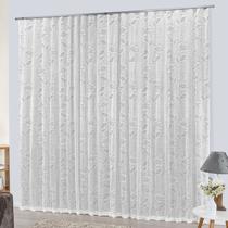 Cortina para trilho suíço 3,00mx2,80m renda detalhada Catar