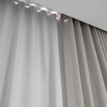 Cortina Para Trilho Suíço Duplo Voil De Linho Com blackout 100% Alto Padrão 7,50x2,55