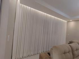 Cortina para trilho suisso quarto ou sala cor off white largura 3.00mts x 2.70 altura Cortina para trilho suisso quarto ou sala cor off white largura 3.00mts x 2.70 altura