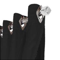cortina para varão em tecido blackout Bia 3,70 x 2,80 preto