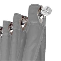cortina para varão em tecido blackout Bia 4,70 x 2,80 cinza