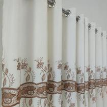 Cortina Para Varão Sala E Quarto Bordada Luxo Linho Com Gripir E Forro Sala e Quarto