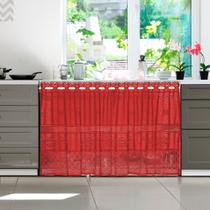 Cortina para Vitrô de Renda Color 2,0m x 0,80cm - Interlar Cortina para Vitrô de Renda Color 2,0m x 0,80cm - Interlar