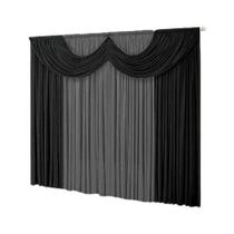 Cortina Paris 2,00 x 1,60 com Bando Sala Quarto Malha Gel Varão Simples - Ametista Decorações